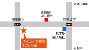 千駄木地図